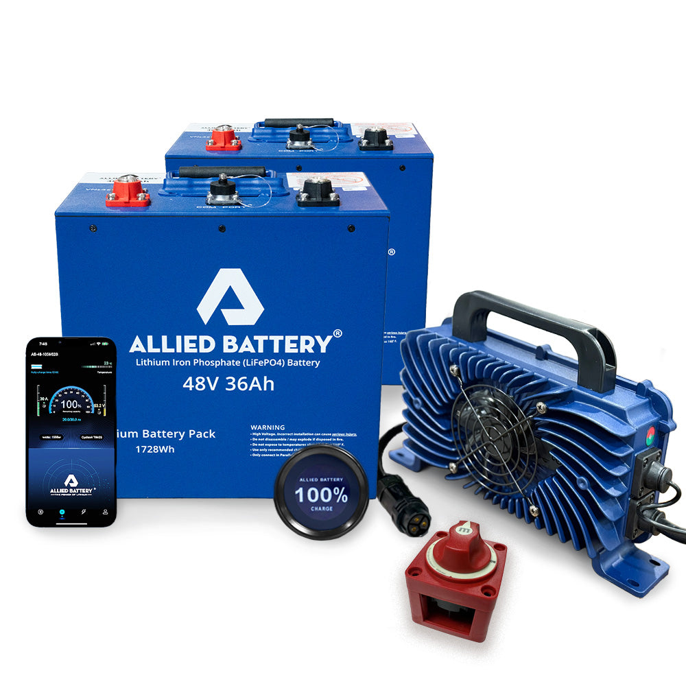 Allied Lithium Drop-in-Ready 48V 36Ah Lithium Golf Cart Battery