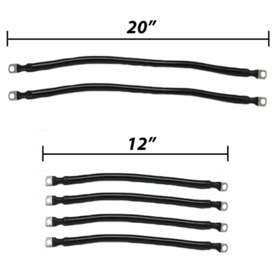 Allied Lithium 4 Gauge Cable Pack (4 x 12 in. and 2 x 20 in.)