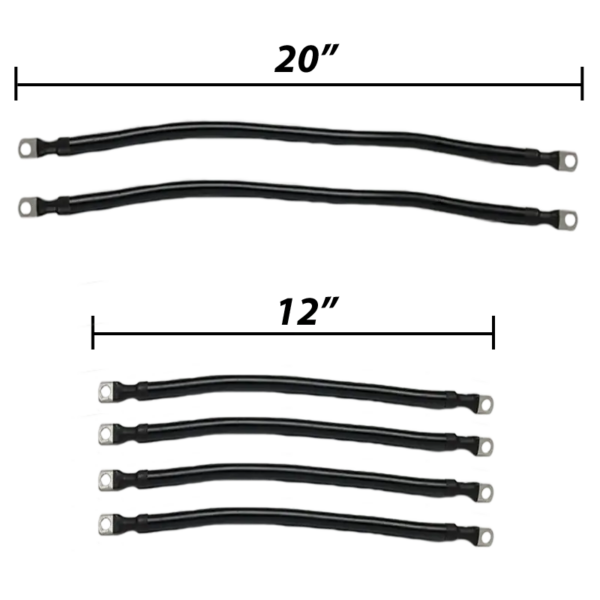 Allied Lithium 4 Gauge Cable Pack (4 x 12 in. and 2 x 20 in.)