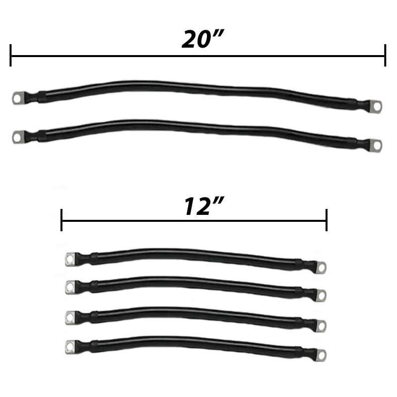 Allied Lithium 4 Gauge Cable Pack (4 x 12 in. and 2 x 20 in.)