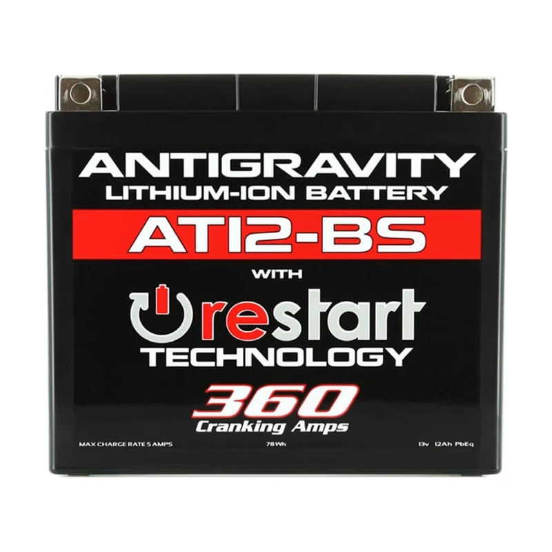 Antigravity AT12BS RE-START 12V Lithium Motorcycle Battery - 360 CA (Thin Case) - view 2