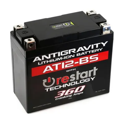 Antigravity AT12BS RE-START 12V Lithium Motorcycle Battery - 360 CA (Thin Case)