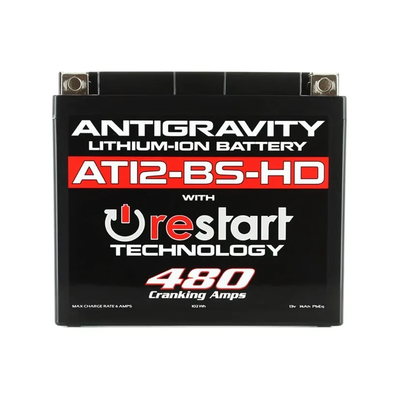 Antigravity AT12BS-HD RE-START 12V Lithium Motorcycle Battery - 480 CA (Thin Case) - view 2