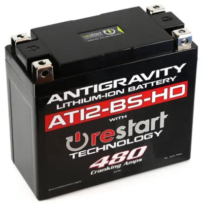 Antigravity AT12BS-HD RE-START 12V Lithium Motorcycle Battery - 480 CA (Thin Case)