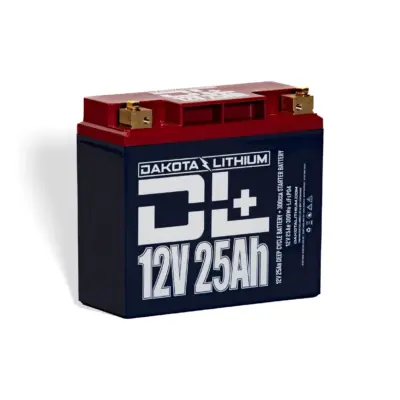 Dakota Lithium DL+ 12V 25Ah Dual Purpose Lithium Powersports & Lawn Mower Battery - 300 CCA