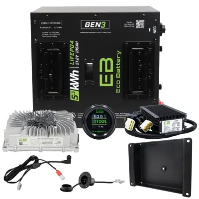 ECO Battery Club Car DS Lithium Conversion Kit - 48V 105Ah (Thru-Hole GEN3)