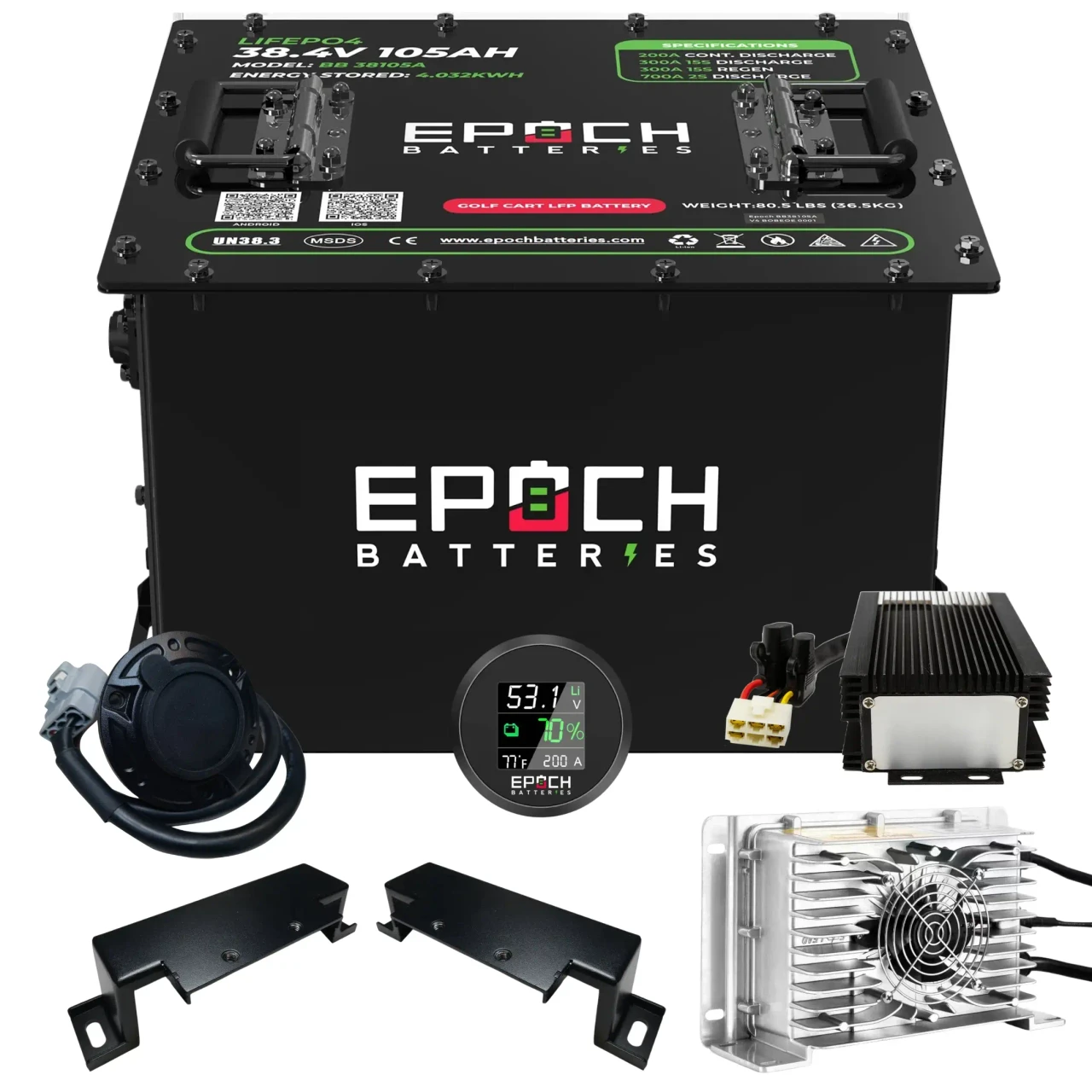 EPOCH Batteries Club Car DS Lithium Conversion Kit - 36V 105Ah (LiMax)