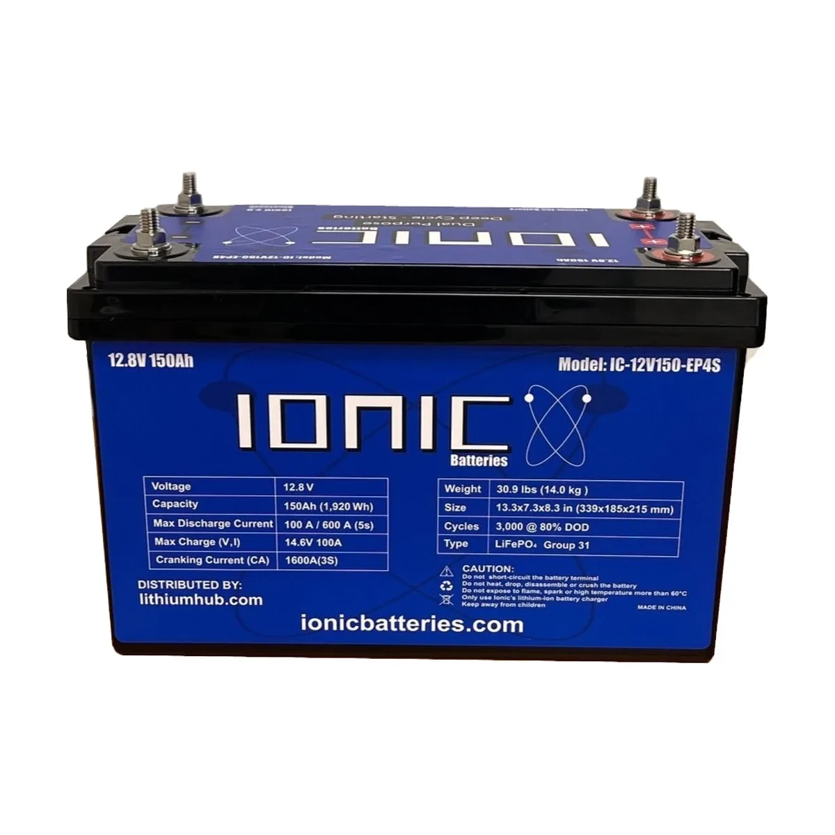 Ionic 12V 150Ah Lithium Marine & RV Battery - 1600 CA - view 4