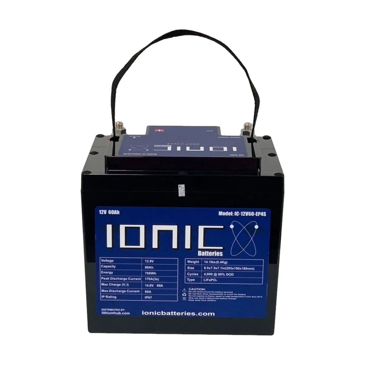 Ionic 12V 60Ah Lithium Trolling Motor & RV Battery with Bluetooth - view 5