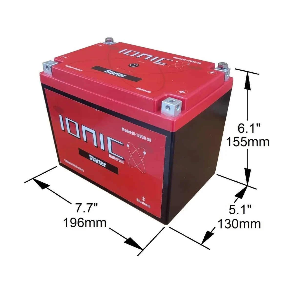 Ionic S8 Group U1 12V Lithium Lawn Mower Starter Battery - 1220 CA (Bluetooth) - view 4