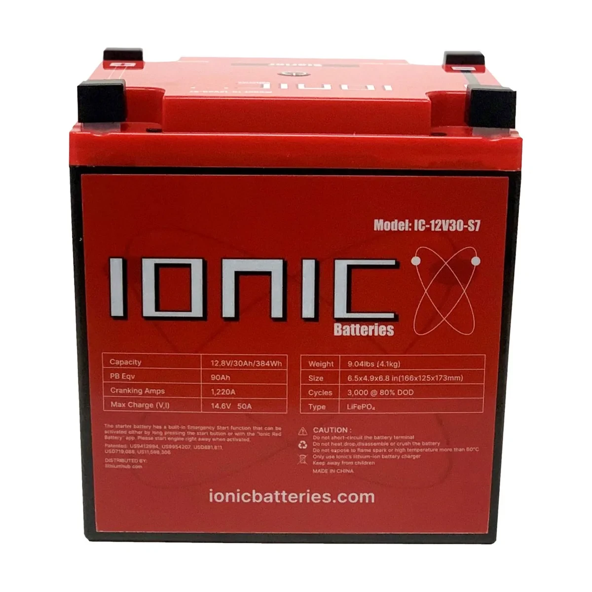 Ionic S7 12V Lithium ATV Starter Battery - 1220 CA - view 4
