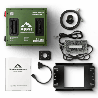 Bedrock Battery 48V 105Ah Compact Lithium Conversion Kit - Club Car DS (A-Frame)