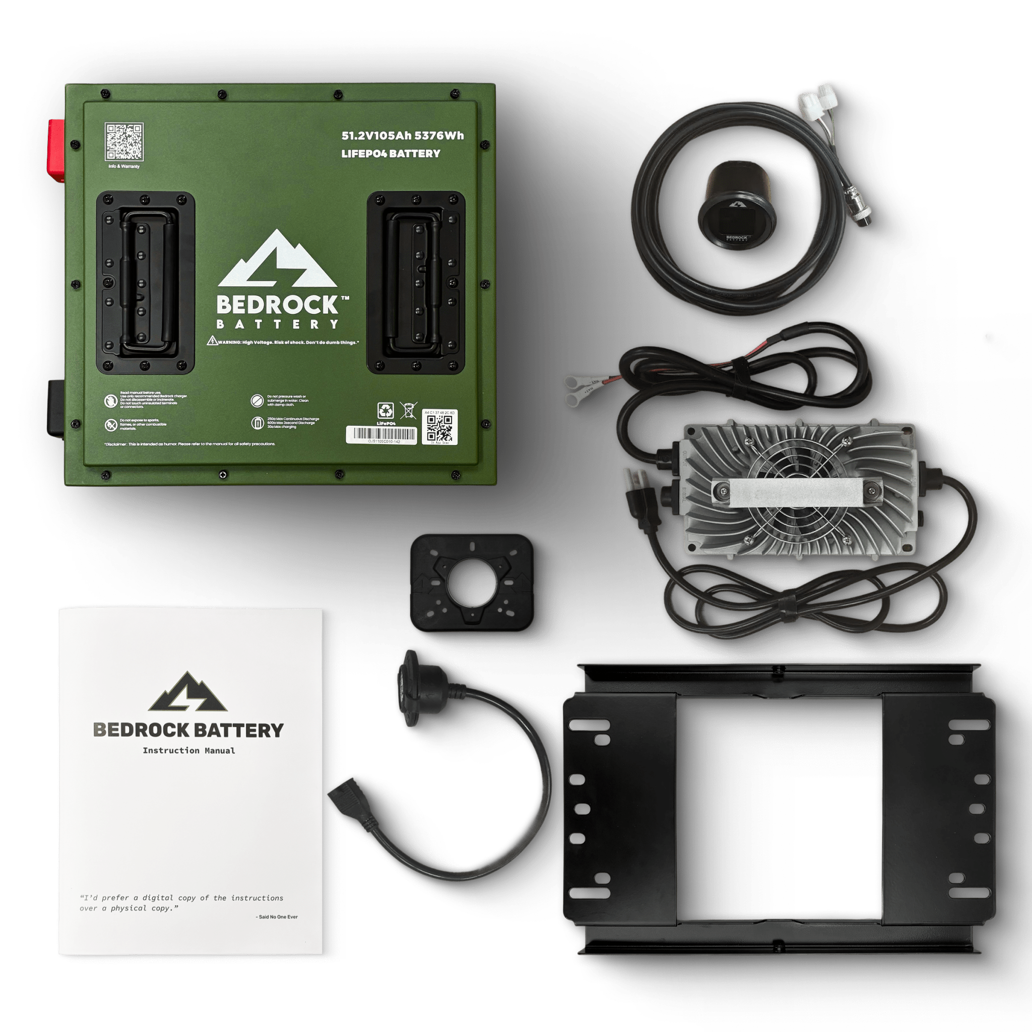 Bedrock Battery 48V 105Ah Compact Lithium Conversion Kit - Club Car DS (A-Frame)