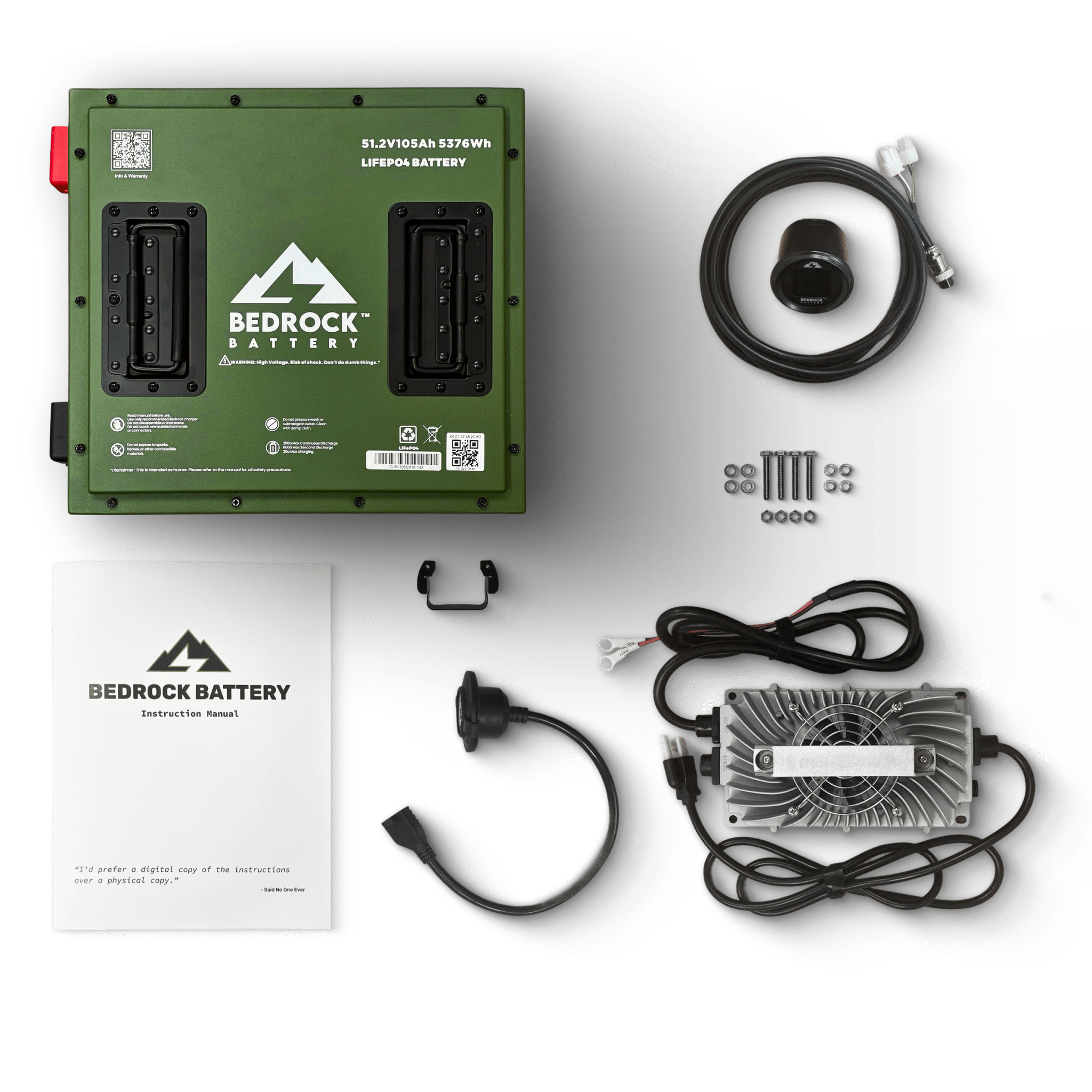 Bedrock Battery 48V 105Ah Compact Lithium Conversion Kit - Club Car Precedent '09+ / Onward / Tempo