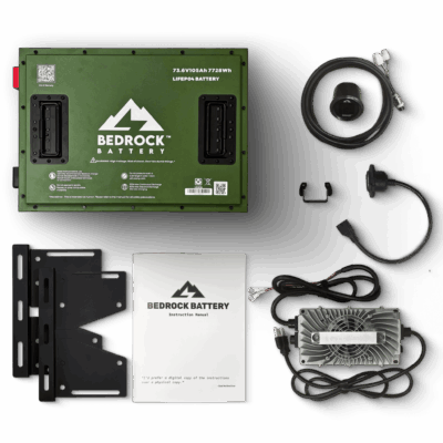 Bedrock Battery 72V 105Ah Lithium Conversion Kit - Club Car Precedent '09+ / Onward / Tempo
