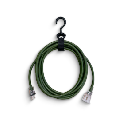 Military Green Heavy Duty 14AWG / 15' Extension Cord with Swivel Hook