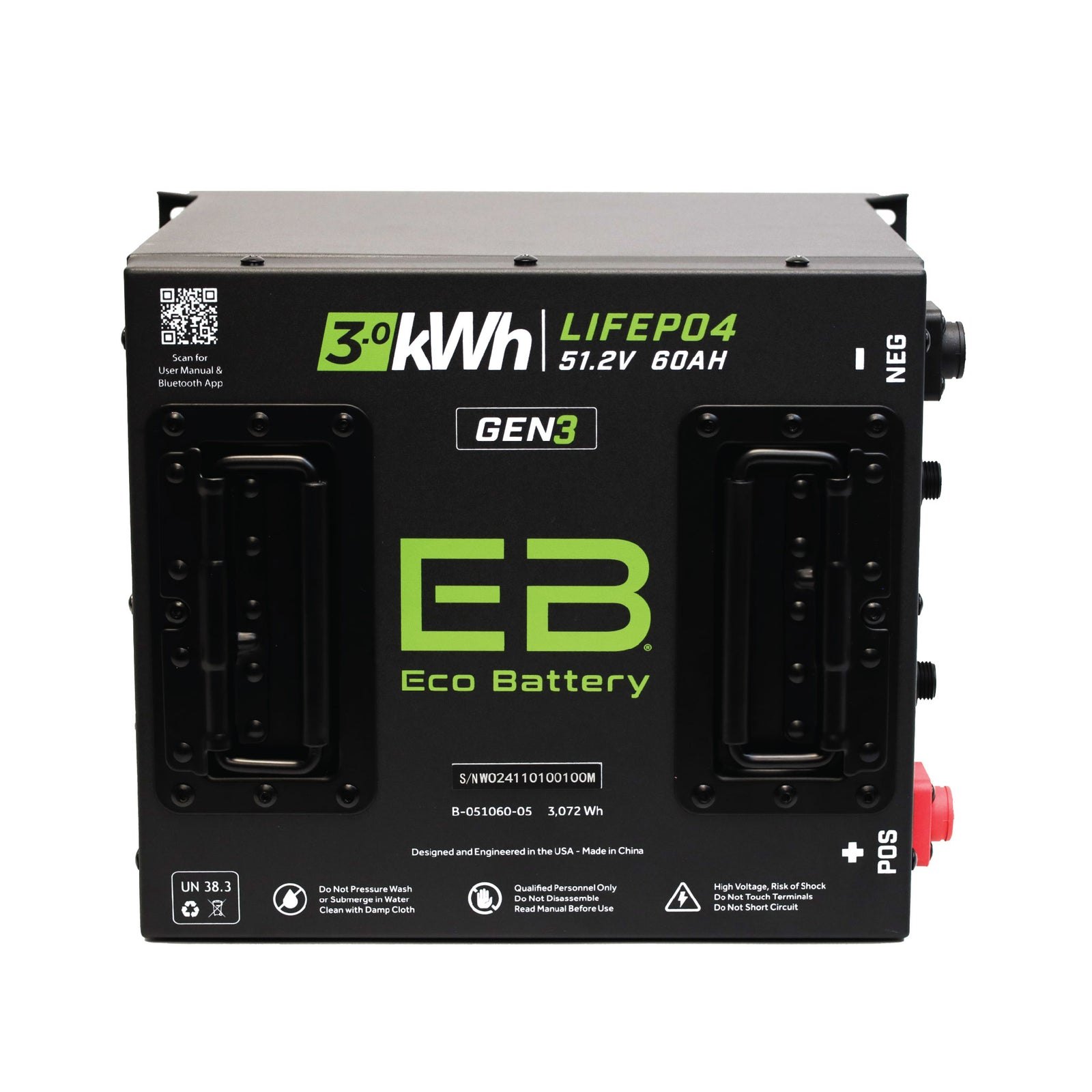 ECO Battery EZGO RXV ELiTE (Samsung Gen2, 2022+) Lithium Replacement Battery - 48V 60Ah (Cube GEN3)