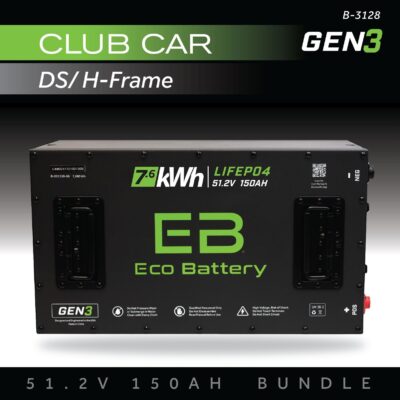 ECO Battery Club Car DS (H-Frame) Lithium Conversion Kit - 48V 150Ah (GEN3)