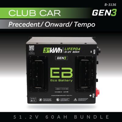 ECO Battery Club Car Precedent / Onward / Tempo Lithium Conversion Kit - 48V 60Ah (Cube GEN3)