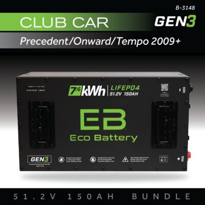 ECO Battery Club Car Precedent / Onward / Tempo (2009+) Lithium Conversion Kit - 48V 150Ah (GEN3)