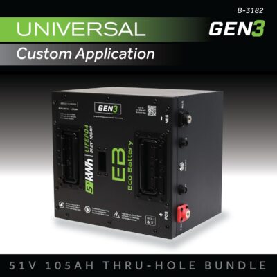 ECO Battery Universal (Other Carts) Lithium Conversion Kit - 48V 105Ah (Thru-Hole GEN3)