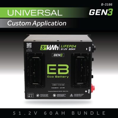 ECO Battery Universal (Other Carts) Lithium Conversion Kit - 48V 60Ah (Cube GEN3)