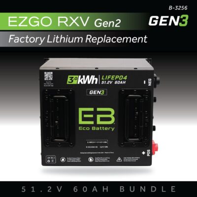 ECO Battery EZGO RXV ELiTE (Samsung Gen2, 2022+) Lithium Replacement Battery - 48V 60Ah (Cube GEN3)