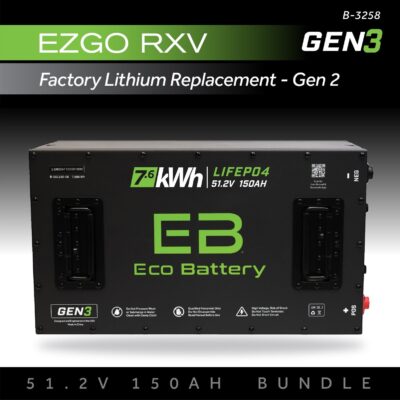 ECO Battery EZGO RXV ELiTE (Samsung Gen2, 2022+) Lithium Replacement Battery - 48V 150Ah (GEN3)