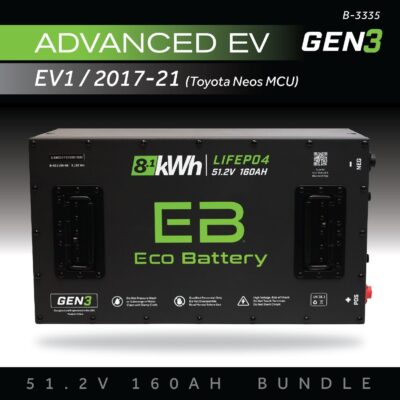 ECO Battery Advanced EV EV1 2017-2021 (Toyota Neos MCU) Lithium Conversion Kit - 48V 160Ah (GEN3)