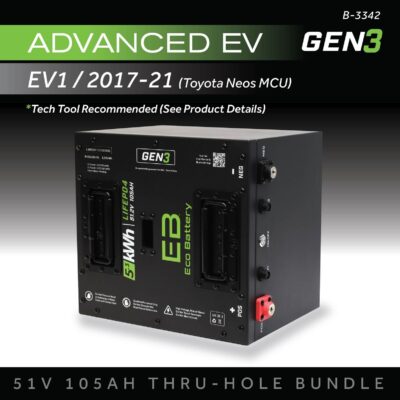 ECO Battery Advanced EV EV1 2021-2023 (ADEV MCU) Lithium Conversion Kit - 48V 105Ah (Thru-Hole GEN3)