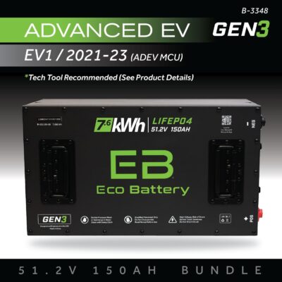 ECO Battery Advanced EV EV1 2021-2023 (ADEV MCU) Lithium Conversion Kit - 48V 150Ah (GEN3)