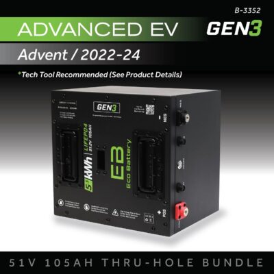 ECO Battery Advanced EV Advent 2022-2024 Lithium Conversion Kit - 48V 105Ah (Thru-Hole GEN3)