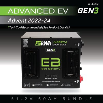 ECO Battery Advanced EV Advent 2022-2024 Lithium Conversion Kit - 48V 60Ah (Cube GEN3)