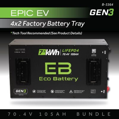ECO Battery Epic EV (4 x 2 Factory Battery Tray) Lithium Battery Kit - 72V 105Ah (GEN3)