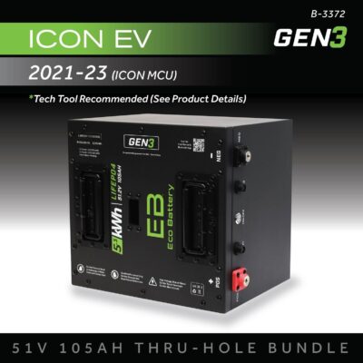ECO Battery ICON EV 2021-2023 (ICON MCU) Lithium Conversion Kit - 48V 105Ah (Thru-Hole GEN3)