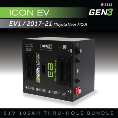 ECO Battery ICON EV 2017-2021 (Toyota Neos MCU) Lithium Conversion Kit - 48V 105Ah (Thru-Hole GEN3)