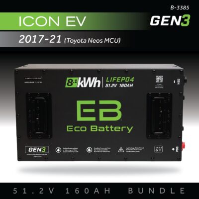 ECO Battery ICON EV 2017-2021 (Toyota Neos MCU) Lithium Conversion Kit - 48V 160Ah (GEN3)