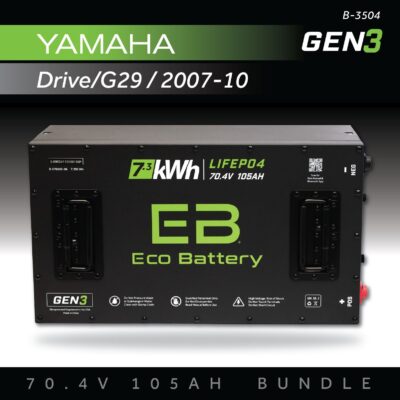 ECO Battery Yamaha Drive / G29 (2007-2010) Lithium Conversion Kit - 72V 105Ah (GEN3)