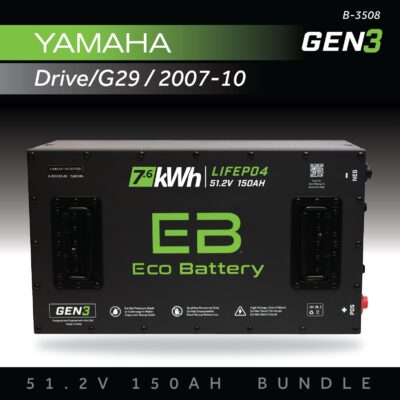 ECO Battery Yamaha Drive / G29 (2007-2010) Lithium Conversion Kit - 48V 150Ah (GEN3)