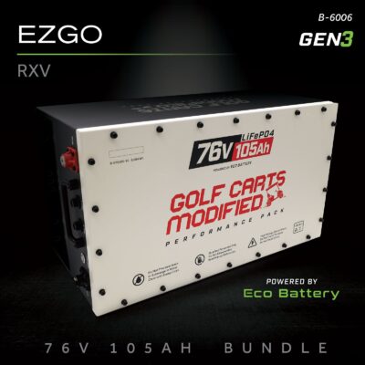 ECO Battery EZGO RXV Lithium Conversion Kit - 76V 105Ah (GCModified)