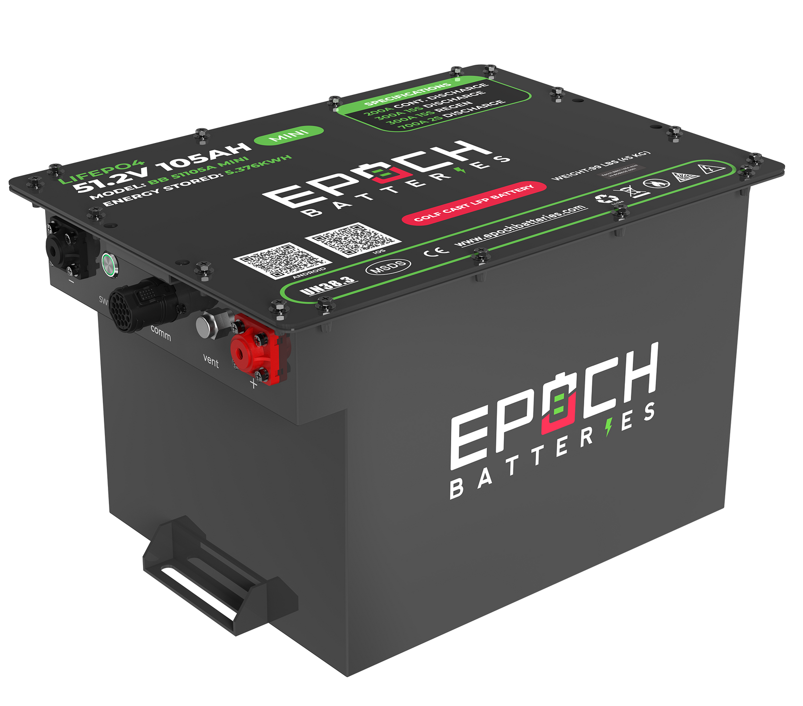 EPOCH Batteries Universal Lithium Conversion Kit - 48V 105Ah (MINI)