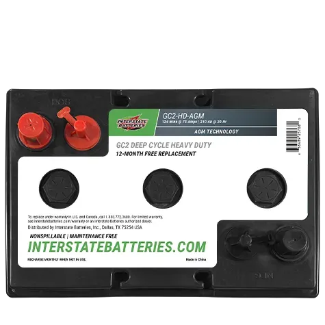 Interstate GC2-HD-AGM 6V AGM Golf Cart Battery Set of 8 (48V cart) - view 2
