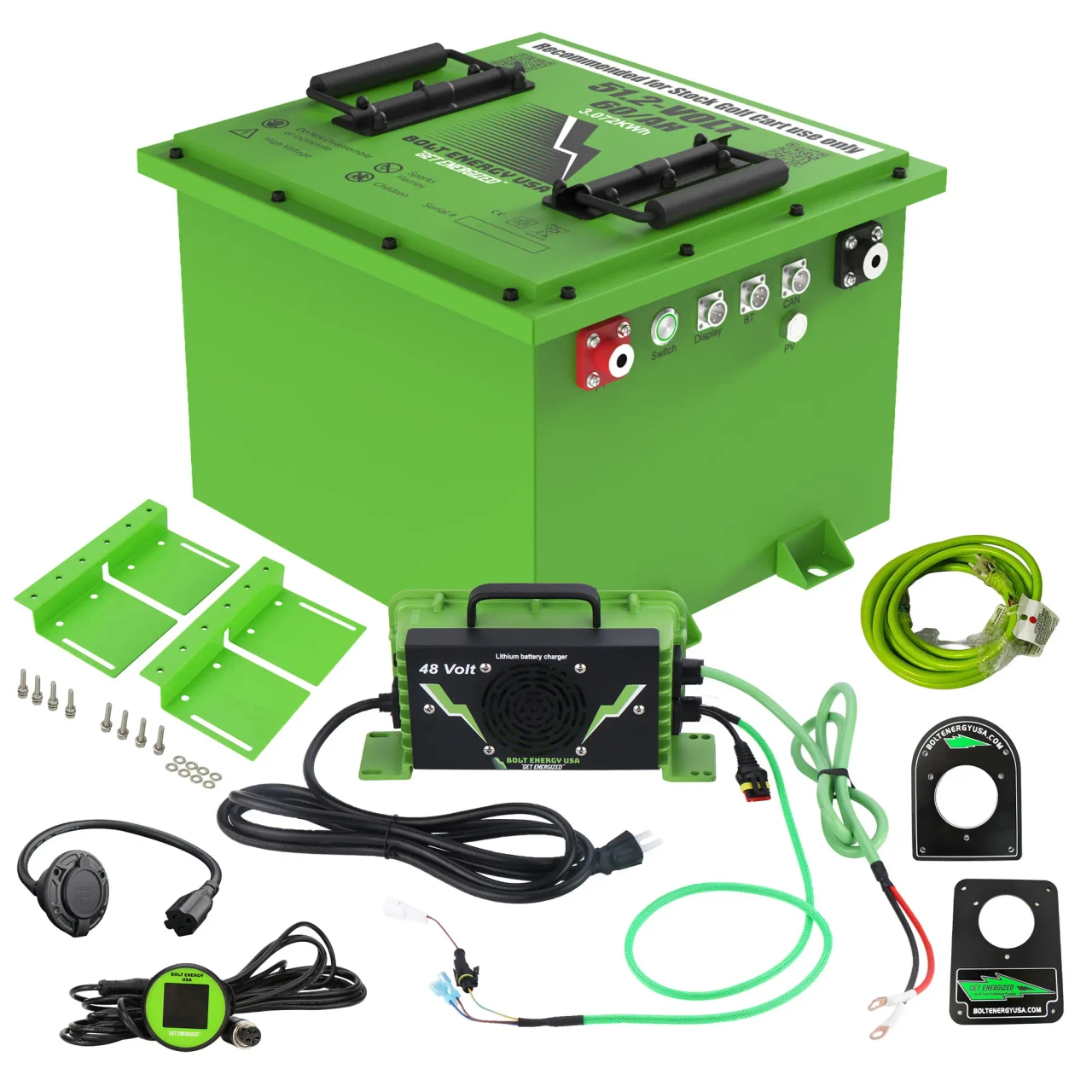 BOLT Energy Yamaha Drive2 Lithium Conversion Kit – 48V 60Ah (Fleet)