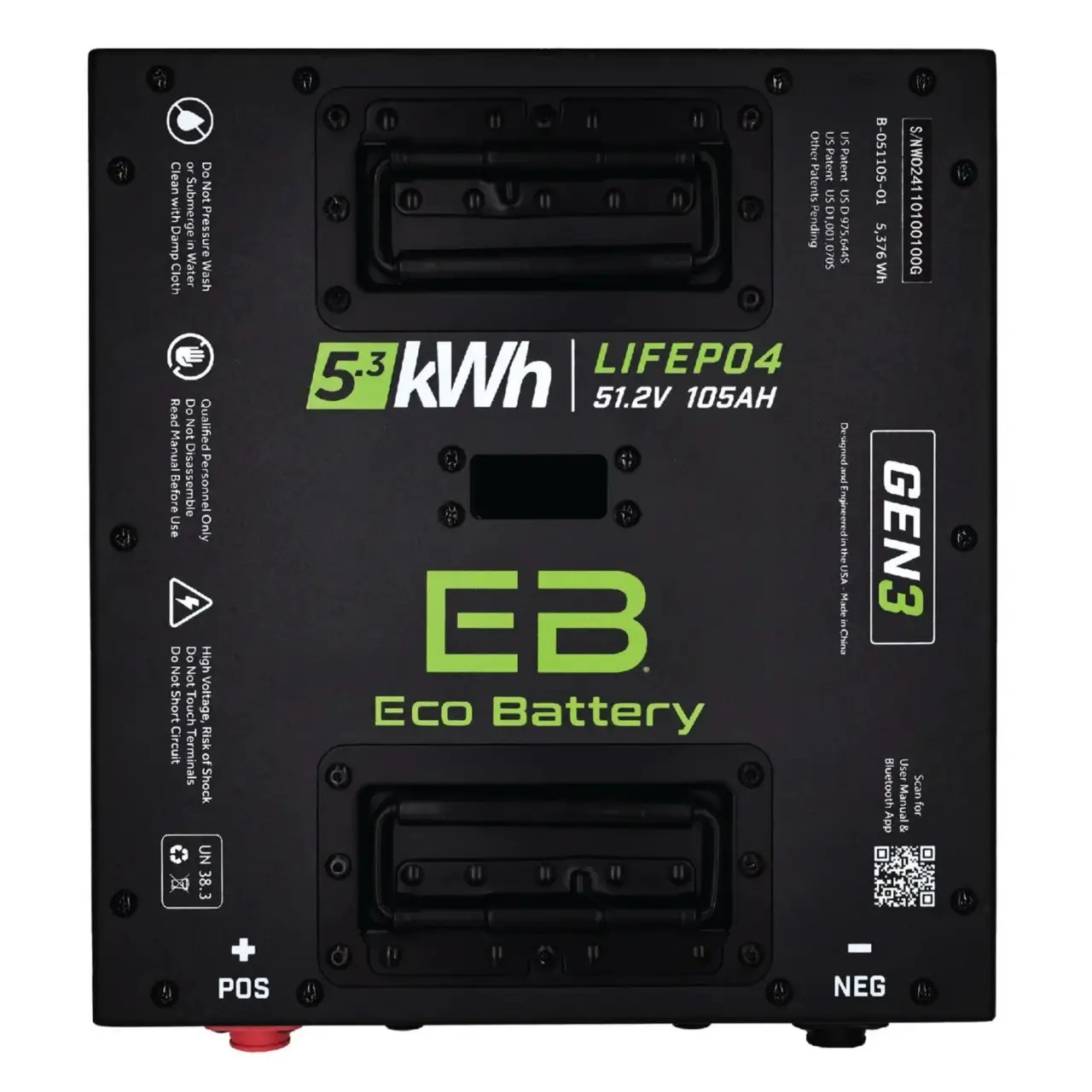 ECO Battery Denago Nomad Lithium Replacement Battery – 48V 105Ah (Thru-Hole GEN3) - view 2