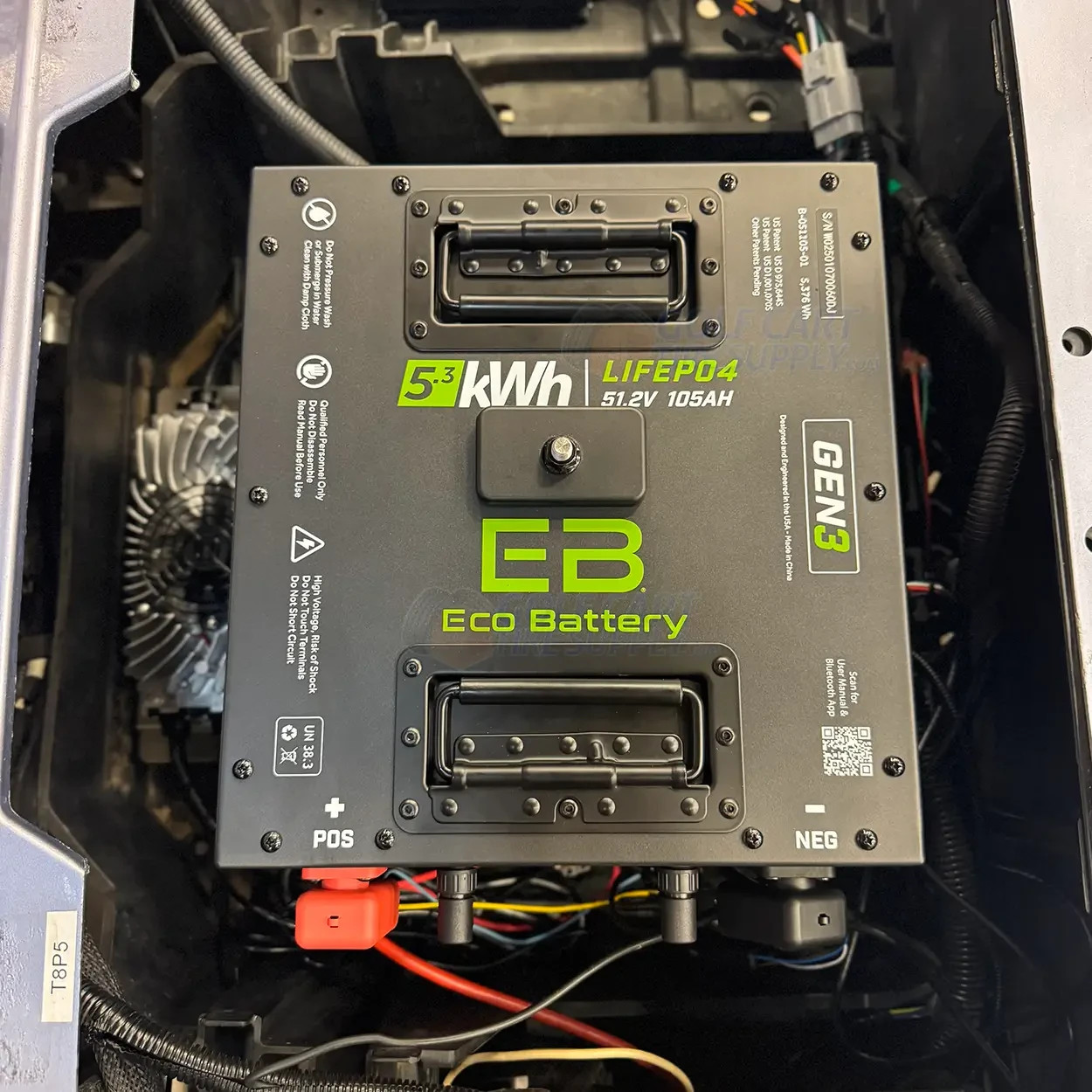 ECO Battery Yamaha Drive2 Lithium Conversion Kit – 48V 105Ah (Thru-Hole GEN3) - view 2