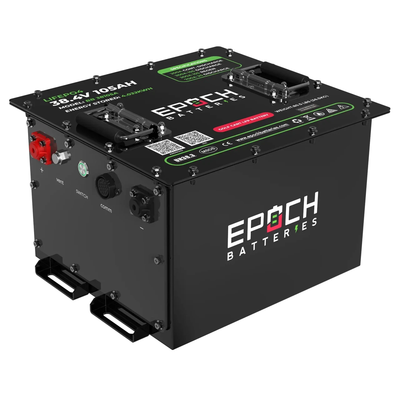 EPOCH Batteries Club Car DS Lithium Conversion Kit – 36V 105Ah (LiMax) - view 3