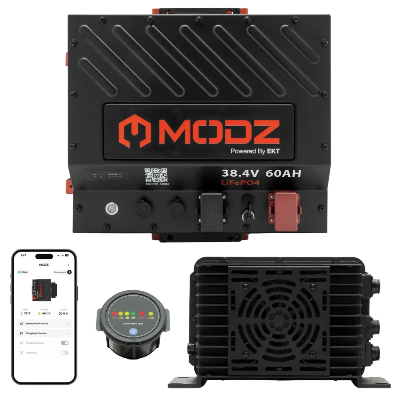 MODZ Club Car DS Lithium Conversion Kit – 36V 60Ah (Nano)