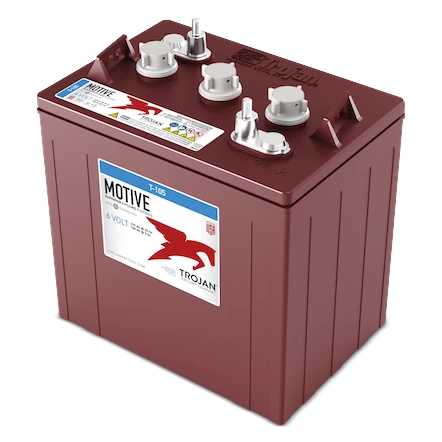 Trojan T-105 6V Flooded Deep-Cycle Golf Cart Battery (GC2, 225Ah)